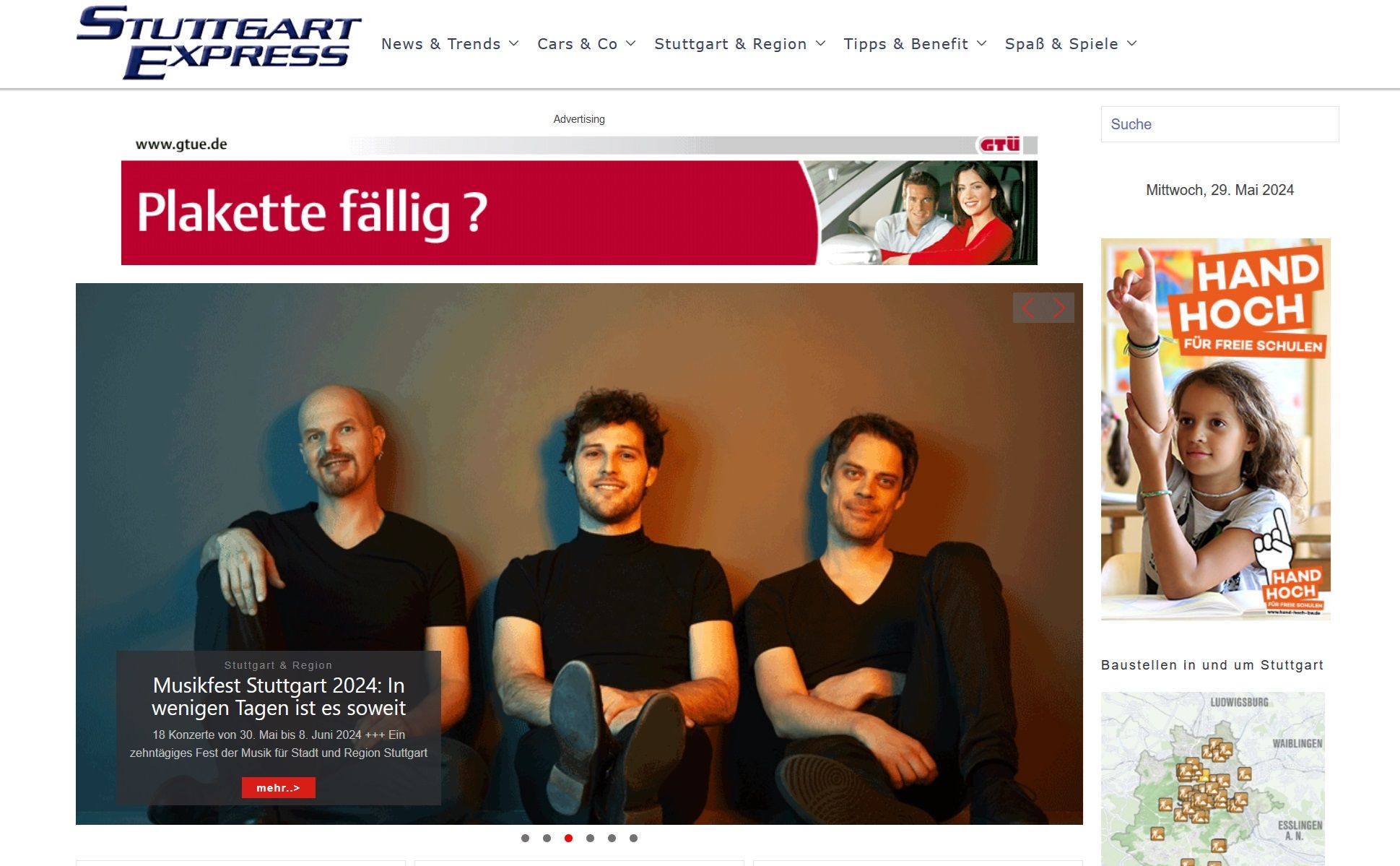 wegwb-Webdesign Referenz Stuttgart Express Multidomain