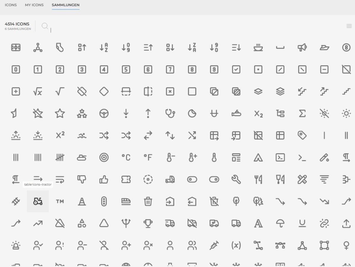 Über 4000 Icons auf dem Webserver abrufbar-modernes Webdesign-wegwb
